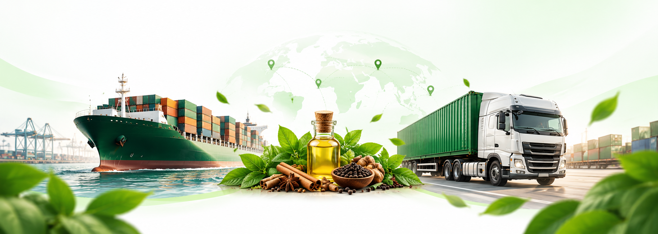 Worldwide export by ship and truck